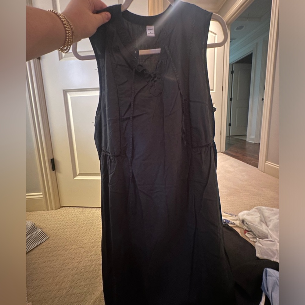 OLD NAVY SHIFT DRESS, LACE UP DETAIL